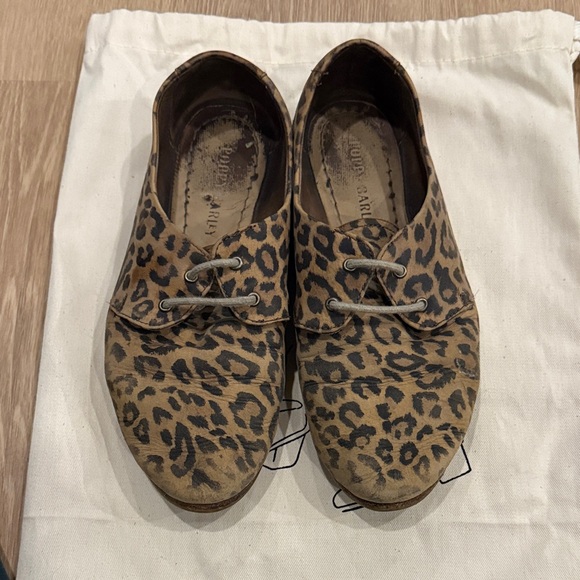 Poppy Barley Animal Print Oxford Slip On Shoes Womens 7 - Picture 3 of 6